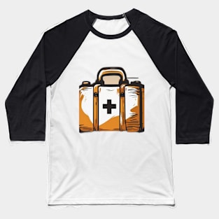 Stylized First Aid Kit Graphic Design No. 787 Baseball T-Shirt